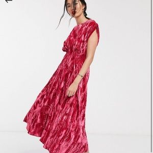 ASOS WHITE Velvet Midi Dress